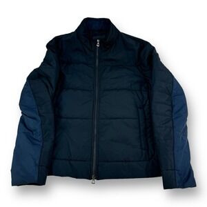 Zachary Prell Men's Blue Double Zip Polyamide Polyester Fill Jacket Size 2XL